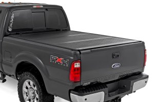 Ford F-250 Super Duty Hard Low Profile Bed Cover - Rough Country - Tri-fold - '99-'16 Ford F-250 Super Duty Hard Low Profile Bed Cover - Rough Country - Tri-fold - '99-'16